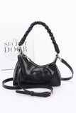 Faux Leather Braided Strap Shoulder Bag | Handbags On Sale | NaughtySmileFashion