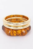 Multi Resin And Ccb Bangle Bracelet