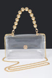 Transparent Ccb Handle Flap Clutch | Handbags On Sale | NaughtySmileFashion