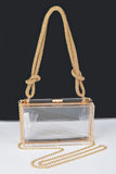 Clear Case Clutch W/rhinestone Handle | Women's Designer Handbags | NaughtySmileFashion On App