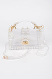 Transparent Single Handle Clutch W/faux | Women's Designer Handbags | NaughtySmileFashion On App