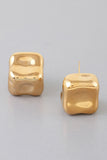 Modern Cube Stud Earrings