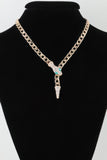 Jeweled Snake Chain Wrap Necklace
