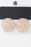 Pearled Dome Stud Earrings