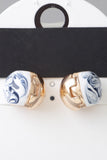 Vintage Marble Swirl Clasp Earrings