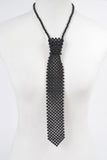 Faux Pearl Polyester Necktie Necklace