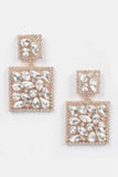 Square Dangle Rhinestone Earring