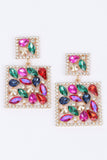 Square Dangle Rhinestone Earring