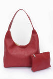 Embossed Faux Leather Shoulder Bag