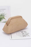 Faux Straw Clutch Bag