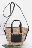 Faux Straw Small Tote Bag