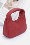 Embossed Faux Leather Hobo Bag