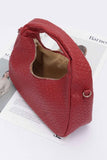 Embossed Faux Leather Hobo Bag