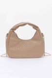 Embossed Faux Leather Hobo Bag