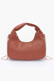 Embossed Faux Leather Hobo Bag