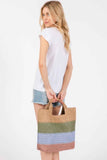 Multi Color Stripe Tote Bag