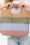 Multi Color Stripe Tote Bag