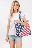 American Flag Pattern Fringe Bag