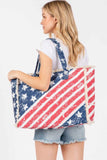 American Flag Pattern Fringe Bag