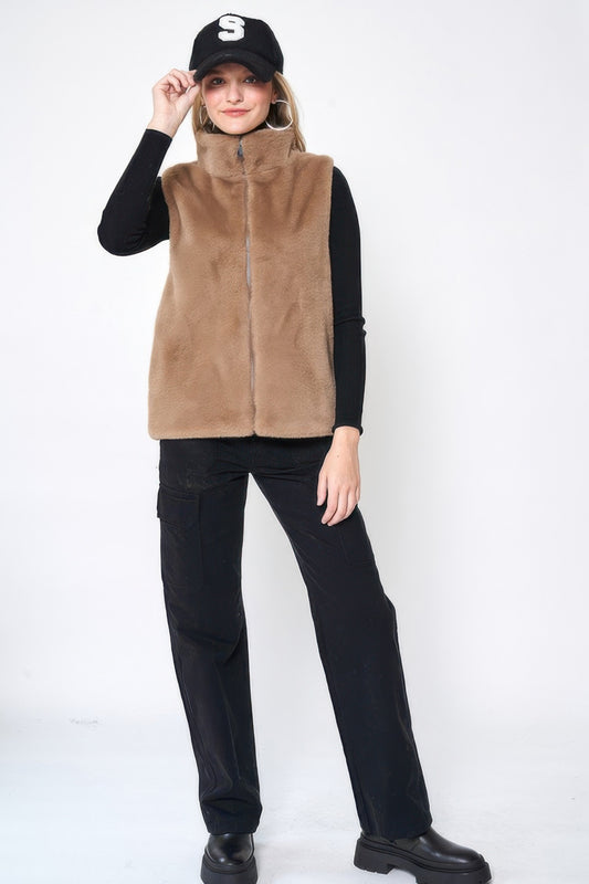 New Arrival – Solid Faux Fur Vest – New Arrival Now Live