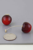 Deep Cherry Stud Earrings
