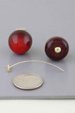 Deep Cherry Stud Earrings