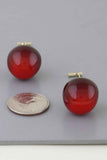 Deep Cherry Stud Earrings