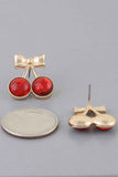 Sequin Cherry Ribbon Earrings