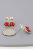 Sequin Cherry Ribbon Earrings