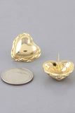 Shiny Braided Heart Stud Earrings