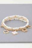Multi Clover Charm Bracelet