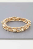 Multi Heart Coil Beaded Bracelet