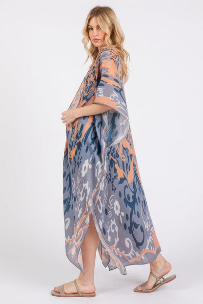 Boho Print Open Front Long Kimono – New Arrival Now Live