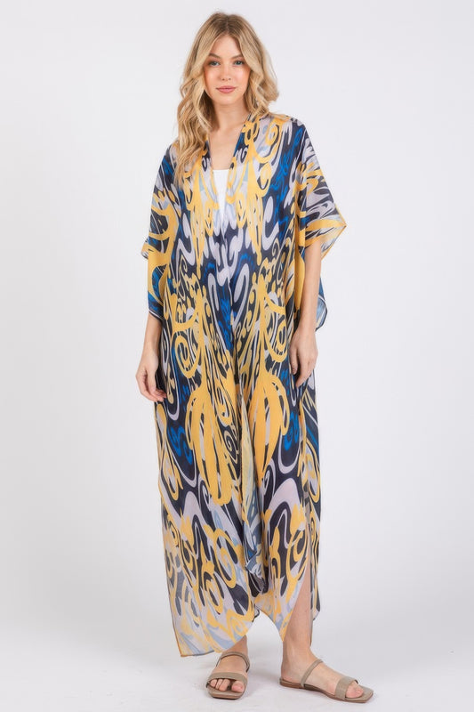New Arrival – Boho Print Open Front Long Kimono – New Arrival Now Live