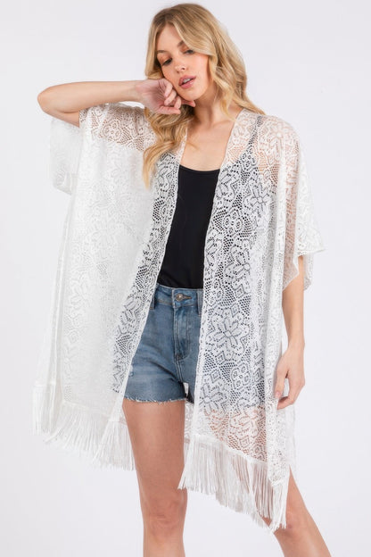 Flower Pattern Crochet Lace Tassel Cover Up – New Arrival Now Live