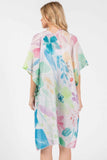 Watercolor Flower Print Kimono