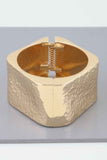 Hammered Wide Cubic Cuff Bracelet
