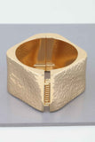Hammered Wide Cubic Cuff Bracelet