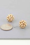 Multi Beaded Dome Stud Earrings