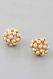 Multi Beaded Dome Stud Earrings