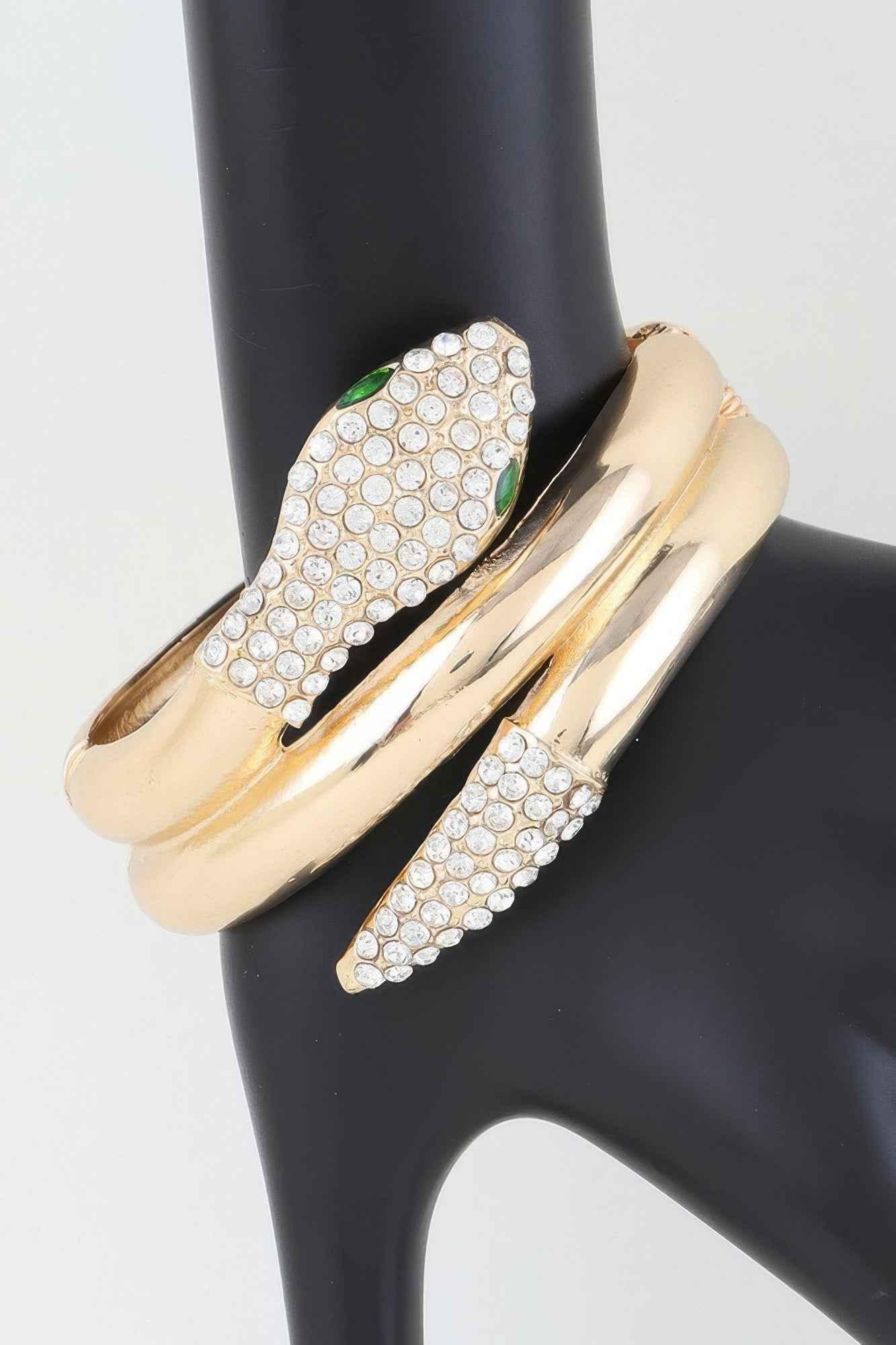 New Arrival – Bejeweled Snake Wrap Cuff Bracelet – New Arrival Now Live