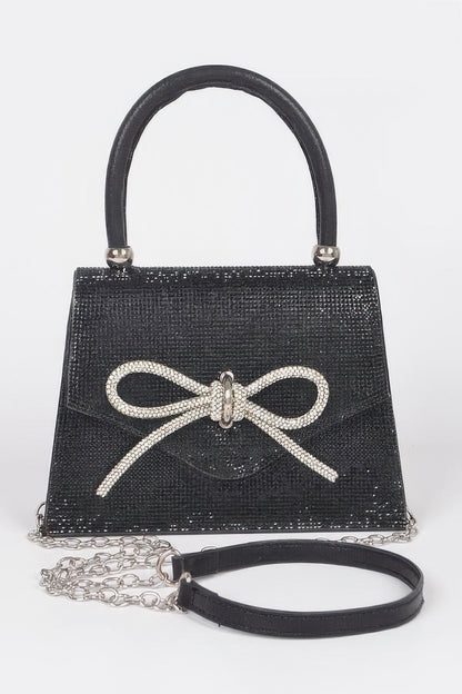 New Arrival – Rhinestone Ribbon Top Handle Bag – New Arrival Now Live