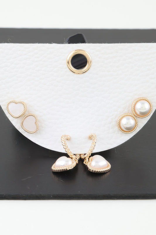 New Arrival – Vintage Pearl Hearts Earrings Set – New Arrival Now Live