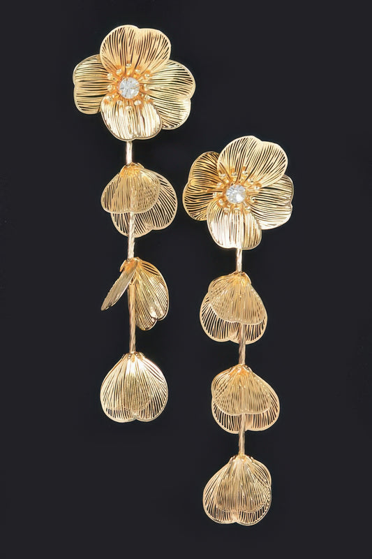 New Arrival – Metal Flower Fringe Earring – New Arrival Now Live