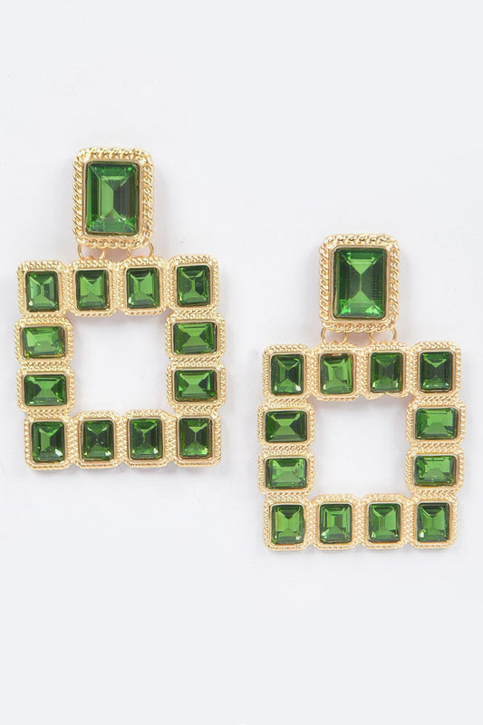 New Arrival – Multi Square Gemstone Earrings – New Arrival Now Live