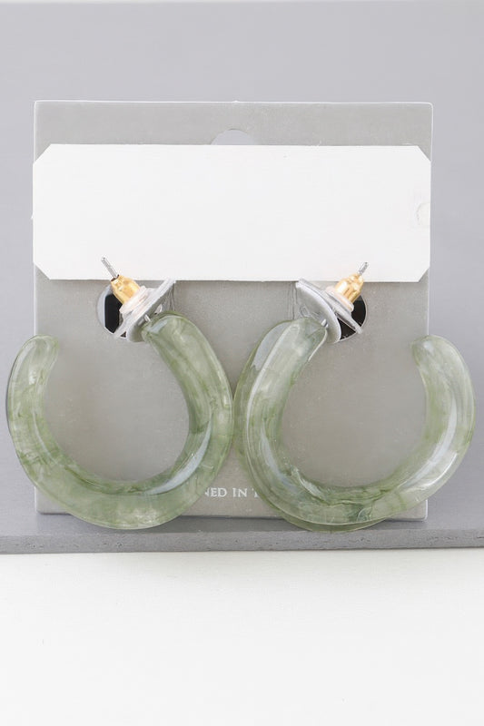 New Arrival – Multi Marble Stone Hoop Earrings – New Arrival Now Live