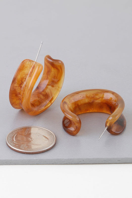 Multi Marble Stone Hoop Earrings – New Arrival Now Live