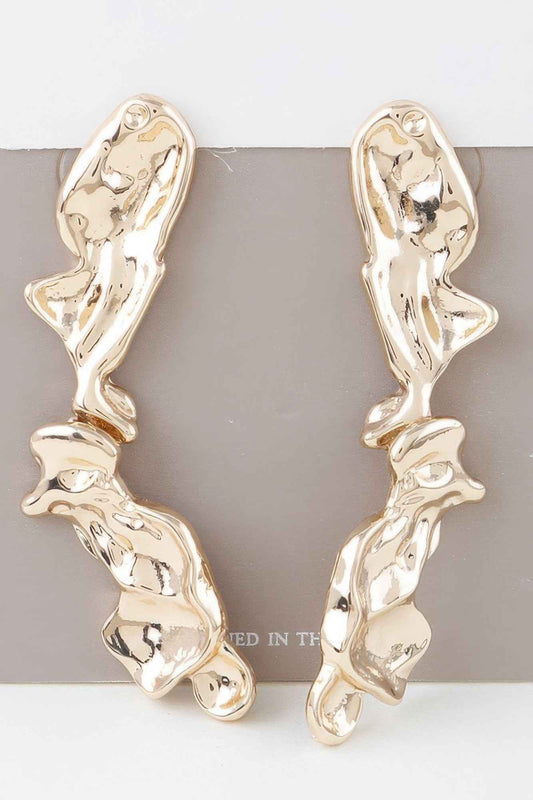 New Arrival – Shiny Abstract Ripple Earrings – New Arrival Now Live