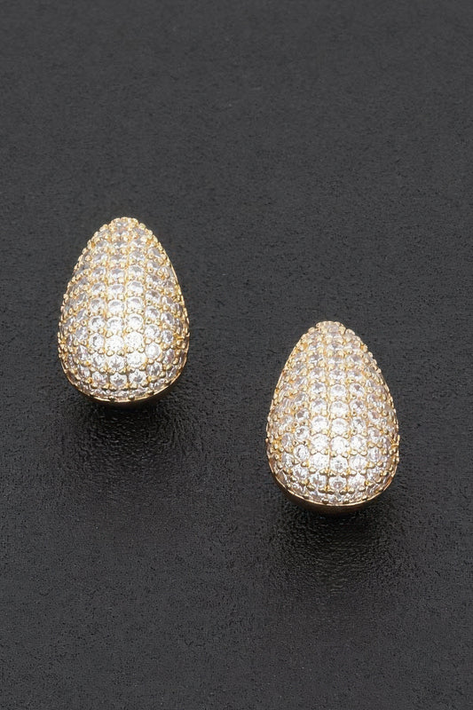 New Arrival – Rhinestone Metal Tear Drop Earring – New Arrival Now Live
