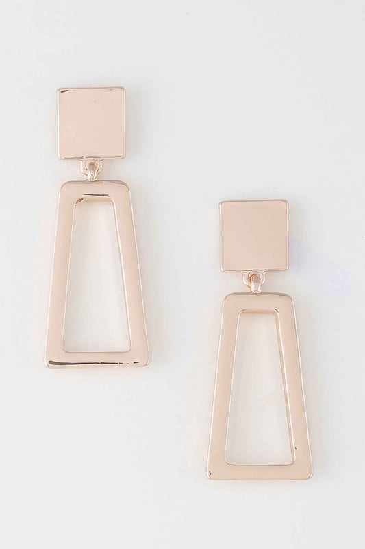 New Arrival – Modern Geometric Frame Drop Earrings – New Arrival Now Live
